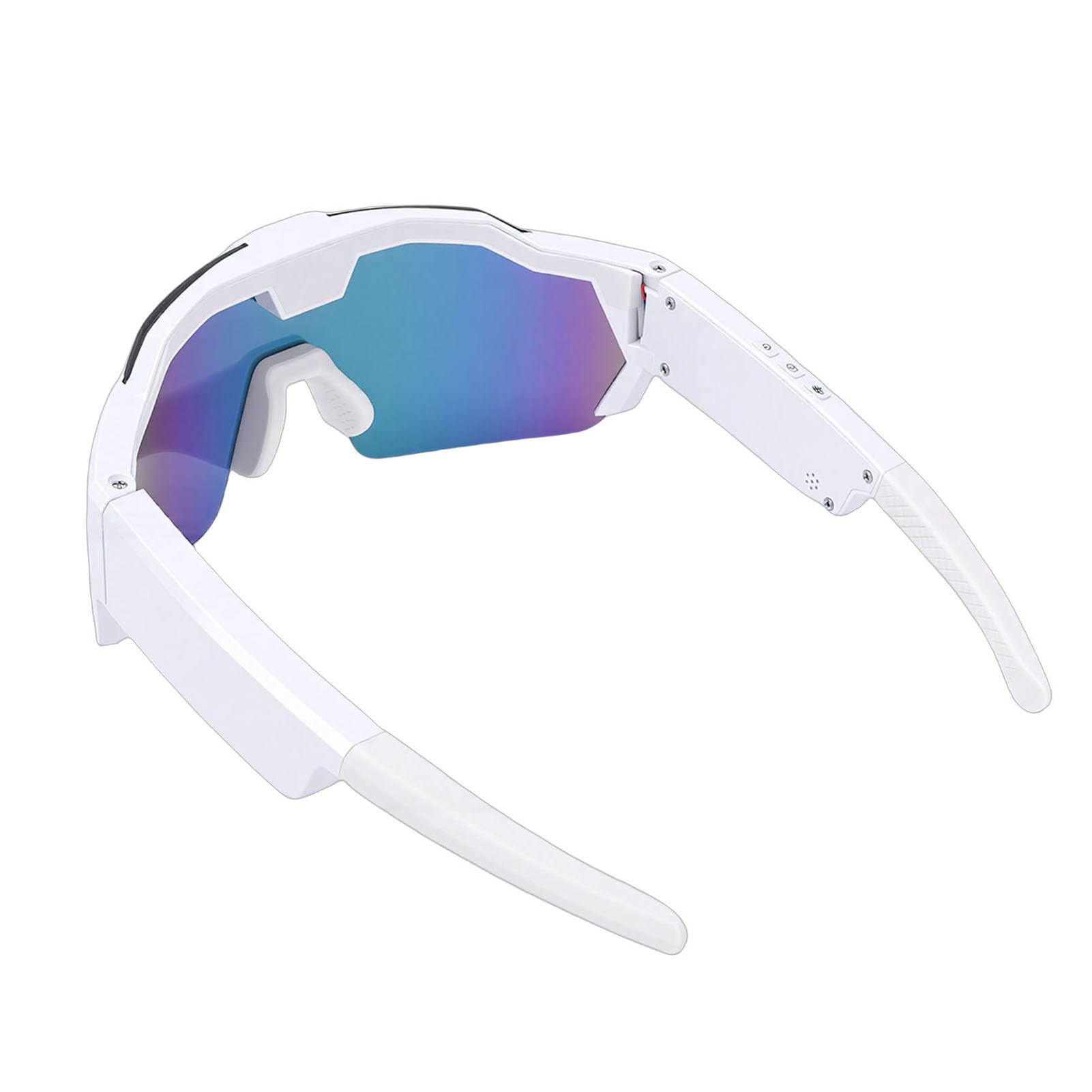 Occhiali Ciclismo Intelligenti con Fotocamera WiFi Lenti Colorate Occhiali Sole Sportivi polarizzati Smart 1080P 12MP Registrazione Video HD Controllo App per