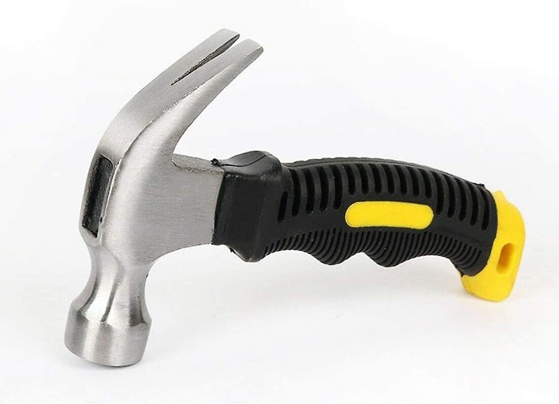 INFINITIX Mini Hammers Rubber Grip Short Handle | Claw Hammer Carpentry Iron Hammer Household Multipurpose Hammer Hardware Tools