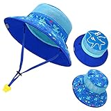 Baby Sun Hat Kids Boy Girl Reversible Summer Hat Whistles Beach Becket Cap with UV Protection Hats 1