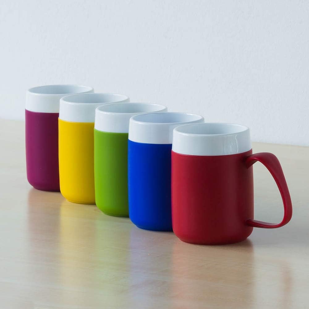 Ornamin Kubek termiczny 260 ml czerwony (model 206) / kubek termiczny, kubek do kawy z podwójnymi ściankami tworzywo sztuczne