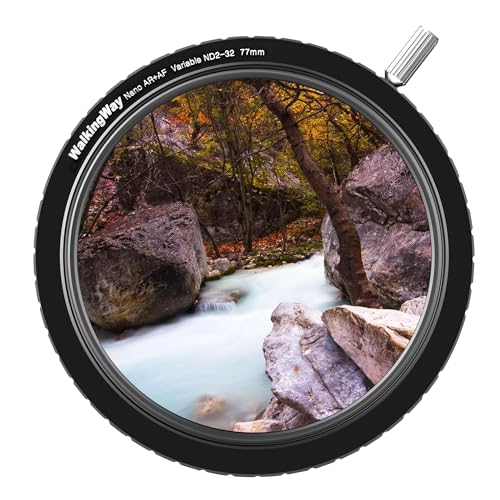 WalkingWay 67mm True Color ND Filter Variable ND2-32 (1-5 Stops) Neutral Density Filter Adjustable ND4 ND8 ND16 Filter VND 0.3-1.5 for Camera Lens