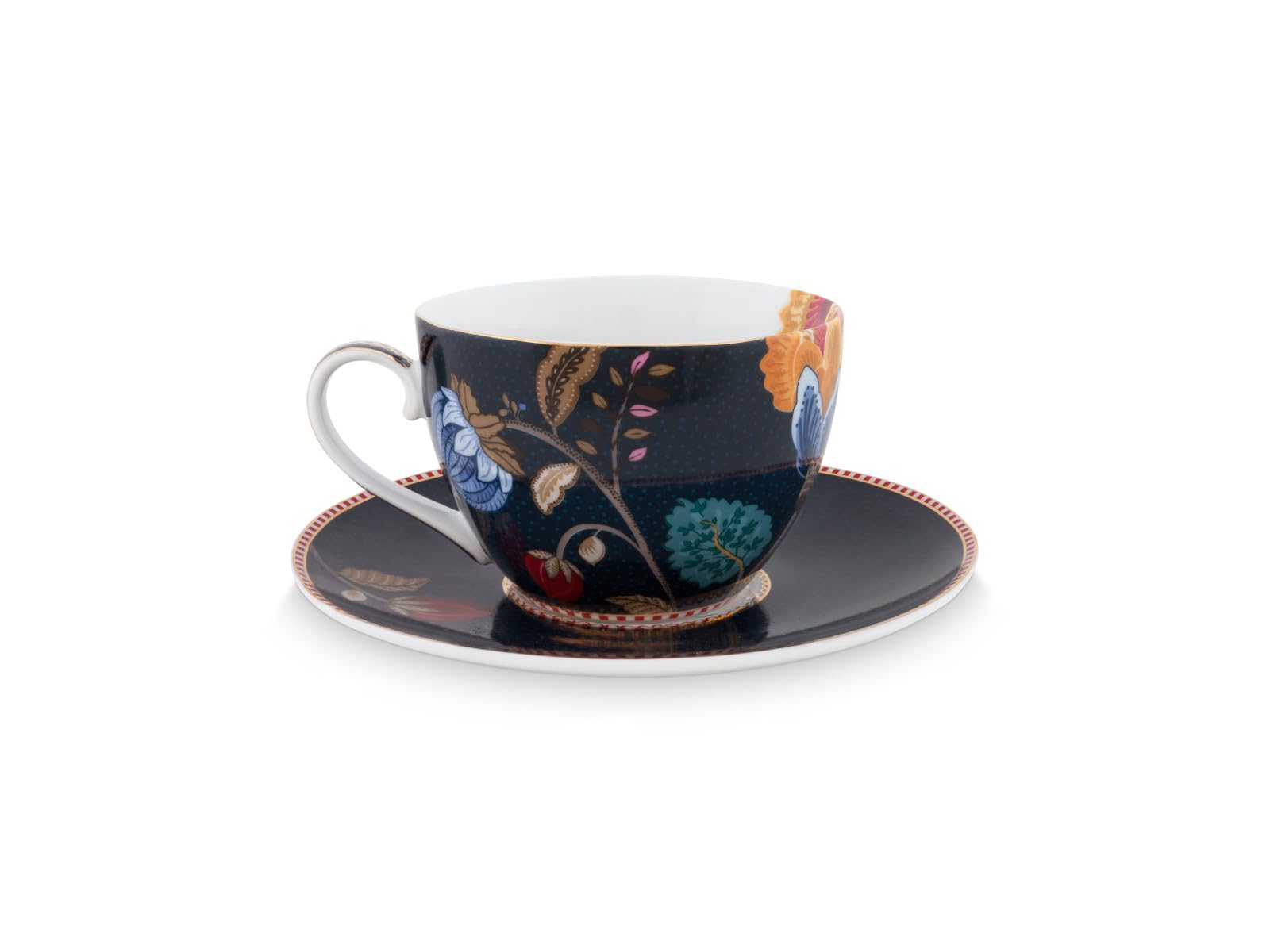 Pip Studio Fantasy Denim Blue Cappuccino Tasse mit Untertasse 0,28l