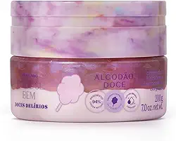 Cuide-se Bem Creme Hidratante Corporal Doces Delírios Algodão Doce 200g