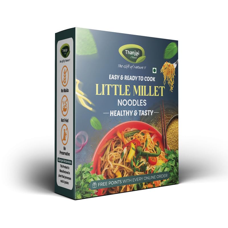 Image of Thanjai Natural Millet Noodles 180 Grams X 4 Varities (720 Grams) of Homemade Natural Horsegram | Little | Multi and Ragi Millets Noodles(No Preservatives, No Chemicals, No Artificial Extract)