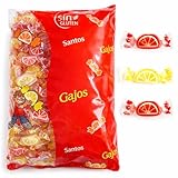 Caramelos Gajos Ácidos Naranja y Limón Originales – Sabor Cítrico – Bolsa 500 gramos - Sin Gluten – Forma de Gajo - Ácidos – Caramelos Santos
