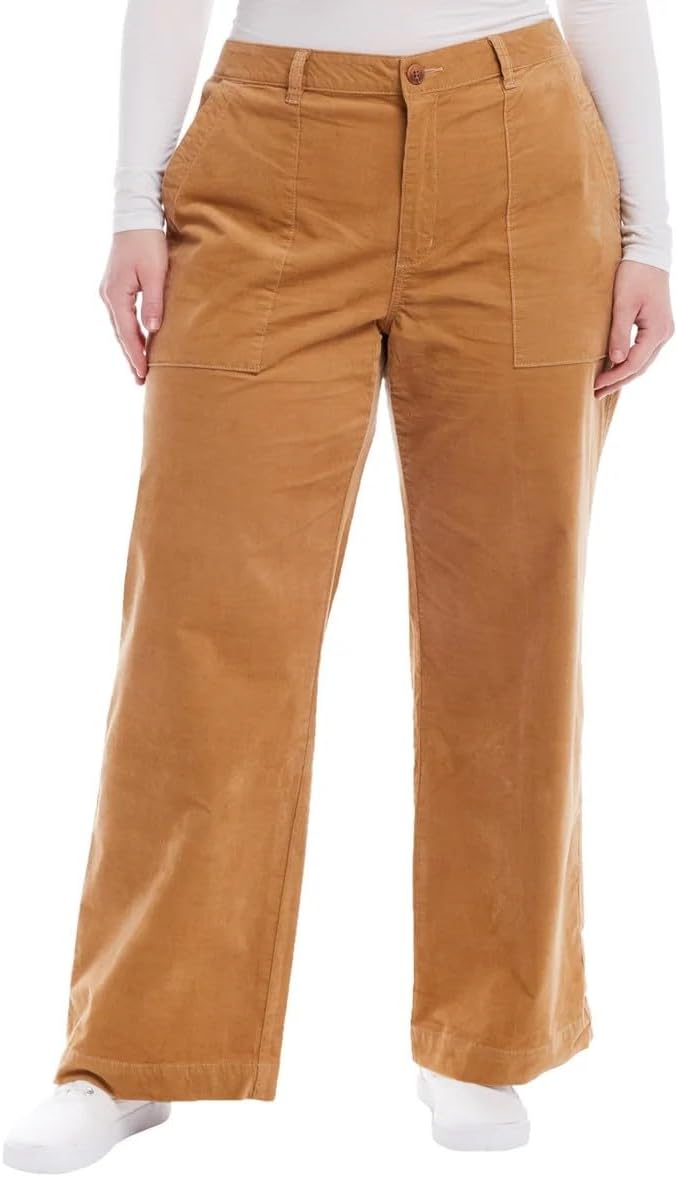 Women's Wide Leg Corduroy Pant in Tan - Image 3