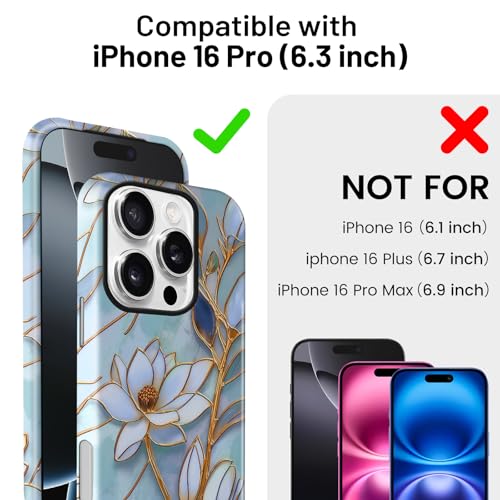 Coque iPhone 16 Pro antichoc finie les rayures motif fleurs - 2
