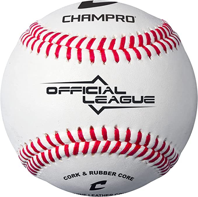 CHAMPRO CBB-40 Genuine Leather Cover Baseballs - 36 Balls - and Drink Can Sleeve