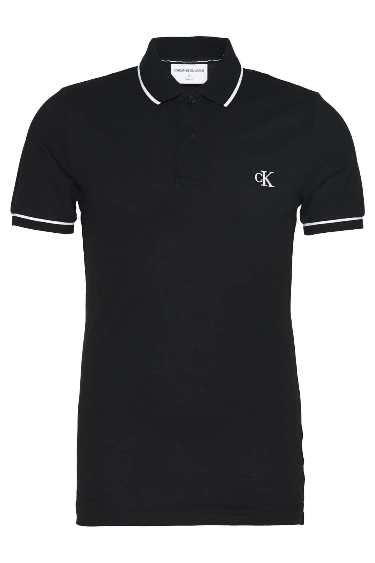 Calvin Klein Jeans Men's Tipping Slim Polo J30j315603 S/S Polos, Black, XL