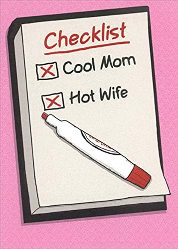 Sellers Publishing RSVP Cool Mom, Hot Wife Checklist Humorous : Funny Mother's Day Card for Wife