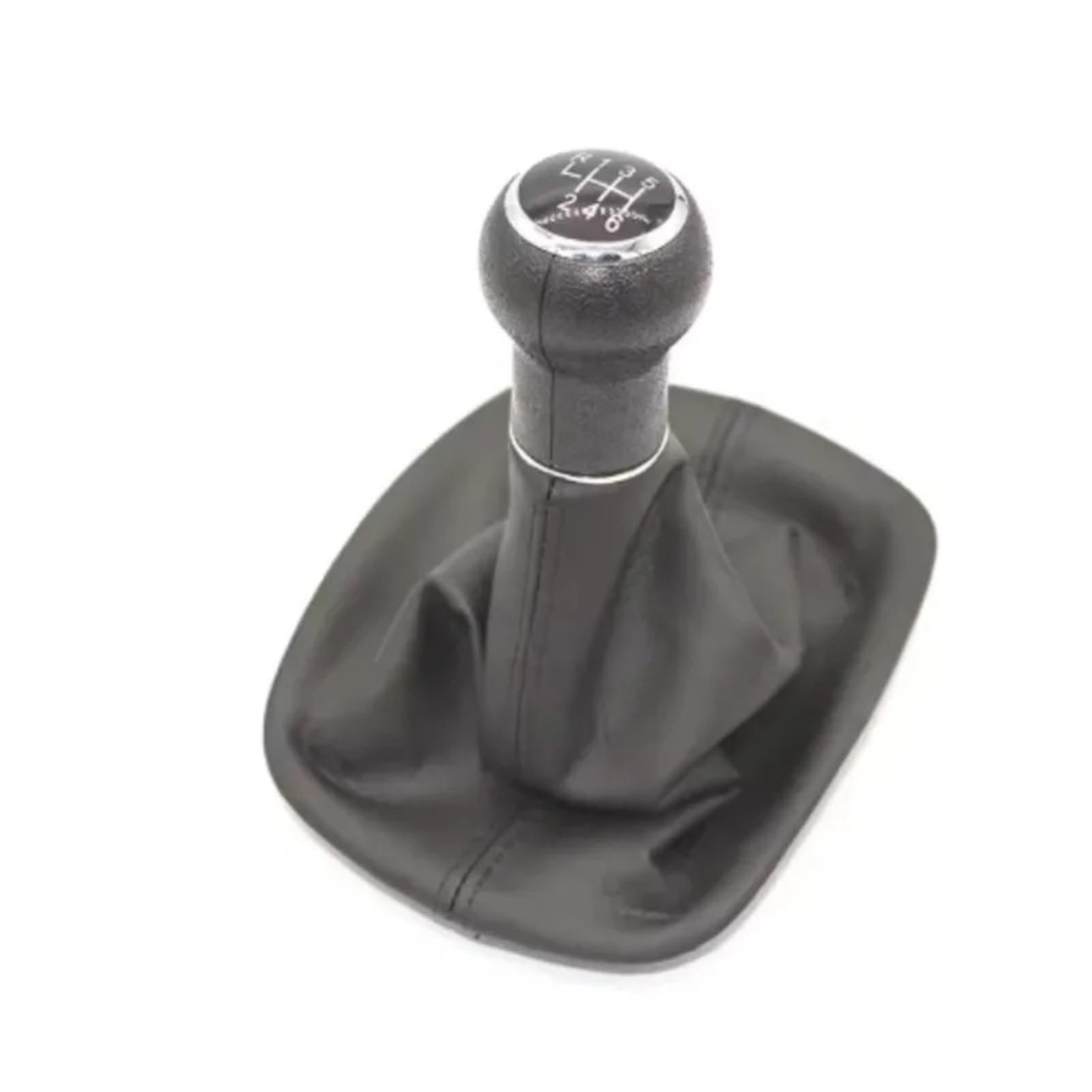 DAJMSUY for VW for Passat B5 5/6 Speed Gear Shift Knob Leather Gaiter Boot Cover Case Skin Car Gear Shift(Black 6-Speed)