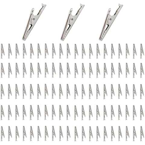 Abvsdu 100 Pcs Metal Alligator Clips Cover