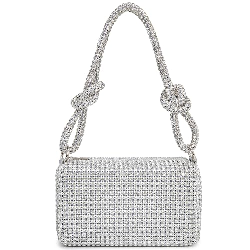 Image of BBTT.ful Rhinestone Evening Handbags Sparkling Crystal Purse Daily Casual Shoulder Bag