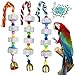 Sysmashing Parrot Chewing Toy,Bird Beak Grinding Stone with Bell,Bird Beak Grinding Stone,Parrot Beak Grinding Stone,Parrot Toys,Budgies,Parakeet,Cockatiel,Hamster,Chinchilla,Rabbit,3Pack