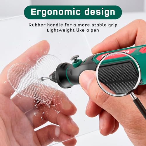HYCHIKA Mini Cordless Rotary Tool Kit - 89PCS Accessories for Drilling, Sanding, Polishing, Engraving, 3.6V Multi Tool with Variable Speed, USB-C Charging, Ideal for DIY fine Work. by HYCHIKA BETTER TOOLS FOR BETTER LIFE - Image 5