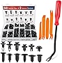 Nilight 240PCS Bumper Retainer Clips with Fastener Remover Car Plastic Rivets Fasteners Push Retainer Kit -Door Trim Panel Clips for Toyota GM Ford Honda Acura Chrysler,2 Years Warranty