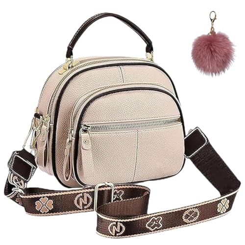 Bousalutend Classic Multifunctional Compartment Crossbody Bag, Women's Stylish Handbag, Retro PU Leather Shoulder Bag