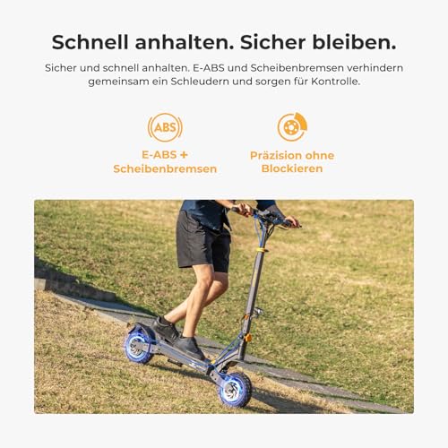 Ausom L1 – ABE, 70 km Reichweite, 500 W, Doppel-Dämpfung, 10″ – Bild 5