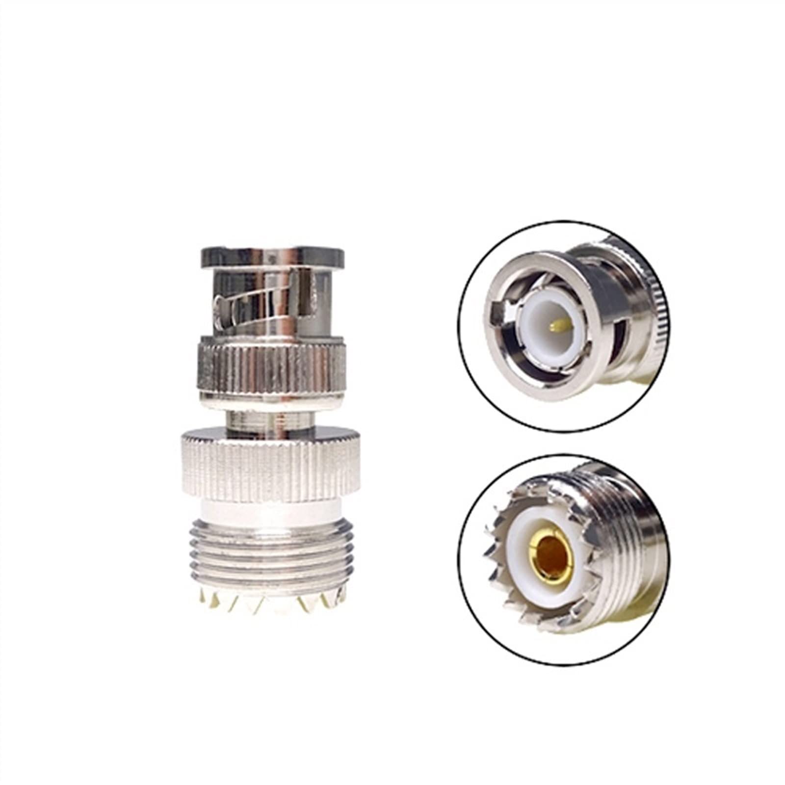 Adaptador UHF PL259 a BNC de cobre conector coaxial de alta conductividad