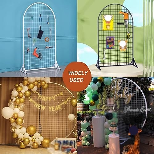 Freestanding Wire Grid Display Rack with Wheels - Versatile Floor Standing Panel for Retail, Craft Shows, and Events - Portable Mesh Display Stand for Easy Setup and Transport