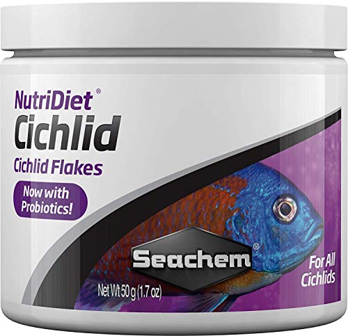 Seachem NutriDiet Cichlid Fish Flakes - 50g/1.8oz...