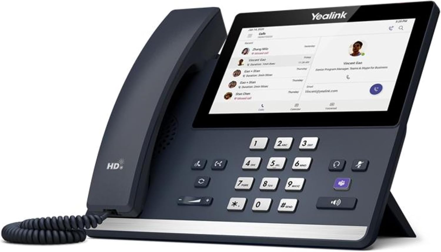 Yealink MP56 IP Phone Corded/Cordless, Bluetooth, Wi-Fi – Classic Gray, Black (Renewed)