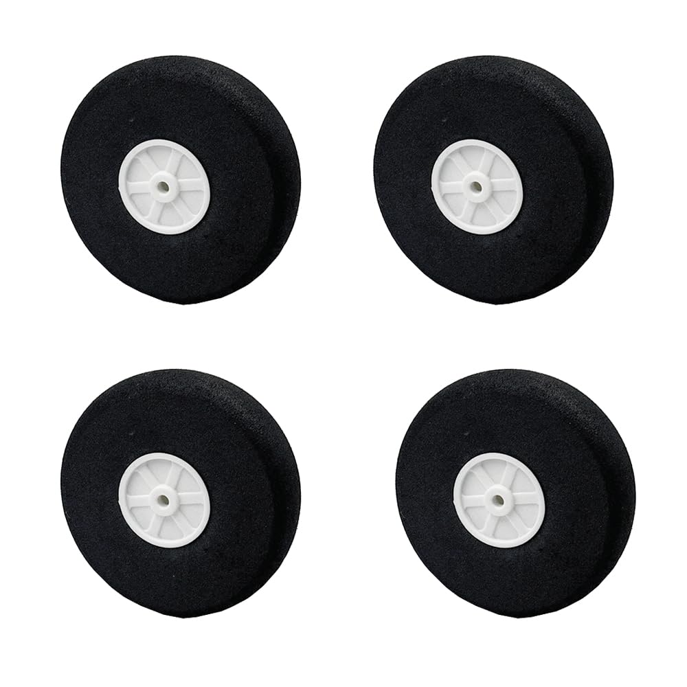 4PCS 2.75Inch RC Airplane Wheels Light Foam Tire Wheels for RC Airplane Plane Helicopter Aircraft DIY Model Plane Wheel Replacment Parts