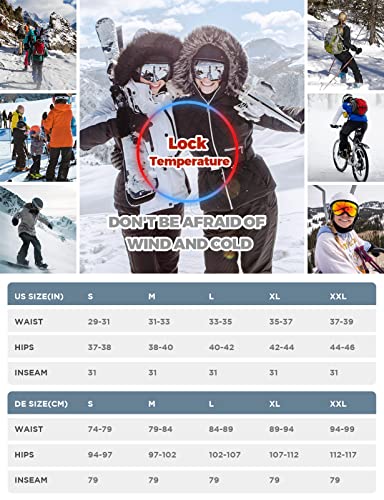 Wespornow Damen Wanderhose Wasserdicht Thermohose Gefüttert Outdoorhose Softshellhose Skihose Warm Ski Pants Women Schneehose Kletterhose Jagdhose Trekkinghose Winter Regenhose – Bild 7