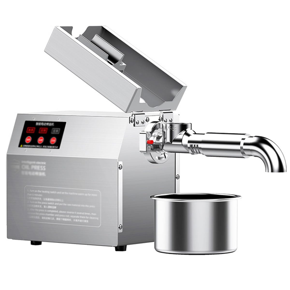 MYUYEE Automatic Oil Press Ext-Ractor Expeller, Electric Machine,High Yield Household Commercial For Hemp Sesame Almond Flaxseed