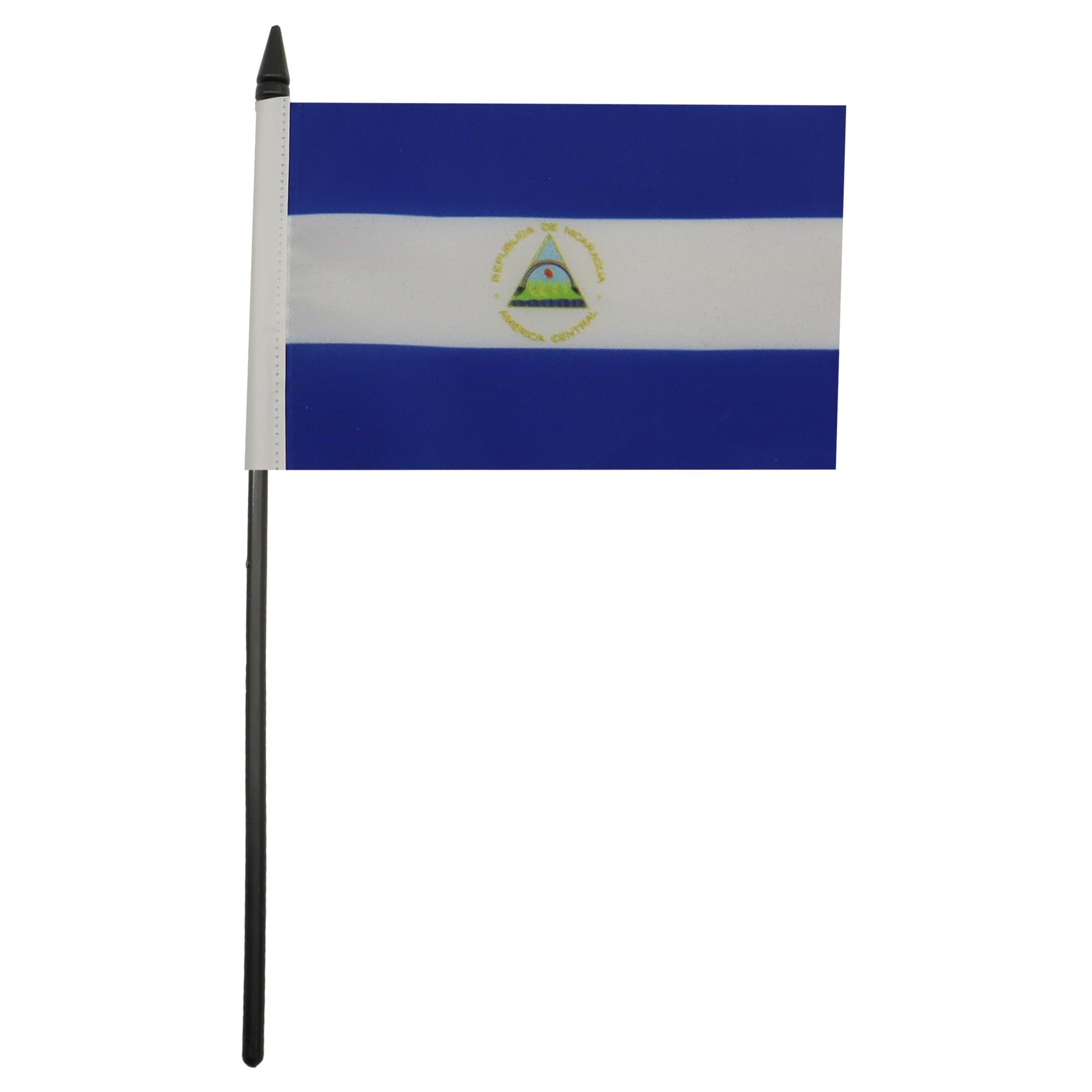 AZ FLAG, Nicaragua Table Flag 4'' x 6'', Nicaraguan Office Mini Banner 100% Polyester 15 x 10 cm - Image 3