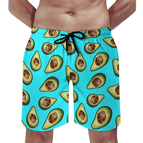 Custom Faces Print Men's Swim Trunks Personalized Beach Board Shorts Summer Surf Quick Dry Swimsuit Swim Shorts3