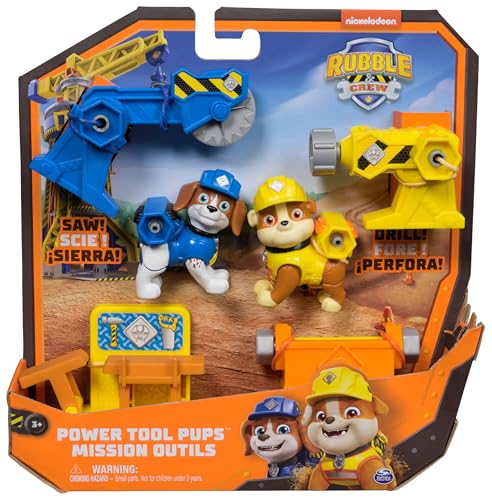 Ruben & Compagnie - 2 Figurines - Ruben & Benji Avec 2 Outils de Chantier Et Accessoires De Construction - Figurine Pat Patrouille À Collectionner - Pat...