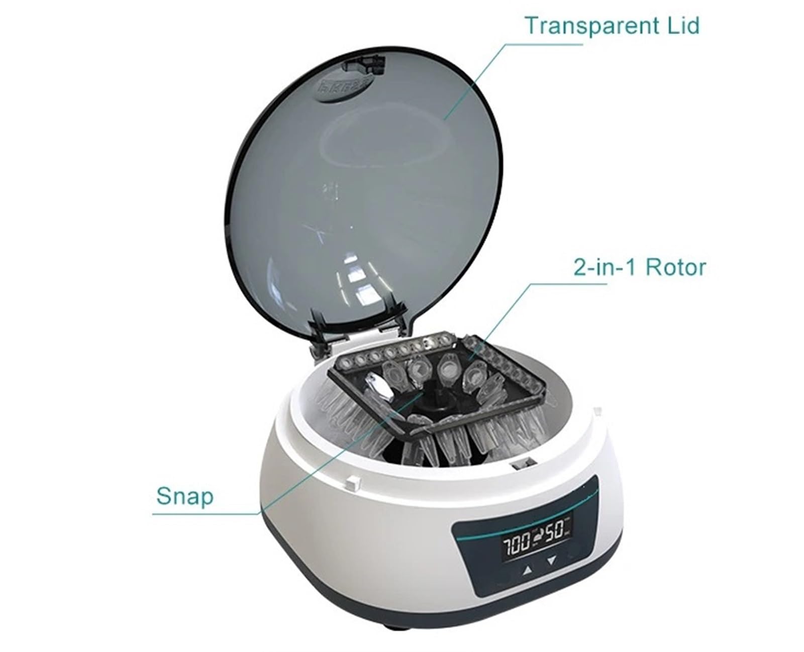 Wirówka wolnoobrotowa Miniaturowa Wirówka Laboratoryjna Cyfrowa Z Regulacją Prędkości 5000/7000 Obr./min,do próbek krwi(7000rpm)