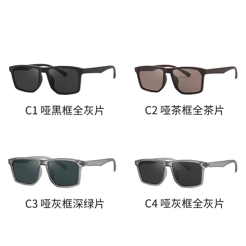 Lentes de sol polarizados casuales para hombre, protección solar, protección UV, marco grande, para conducir