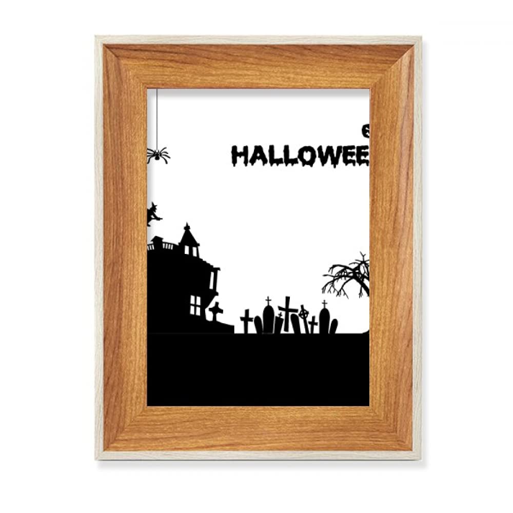 Cadre photo Halloween en bois de bureau à offrir pour décoration de fête