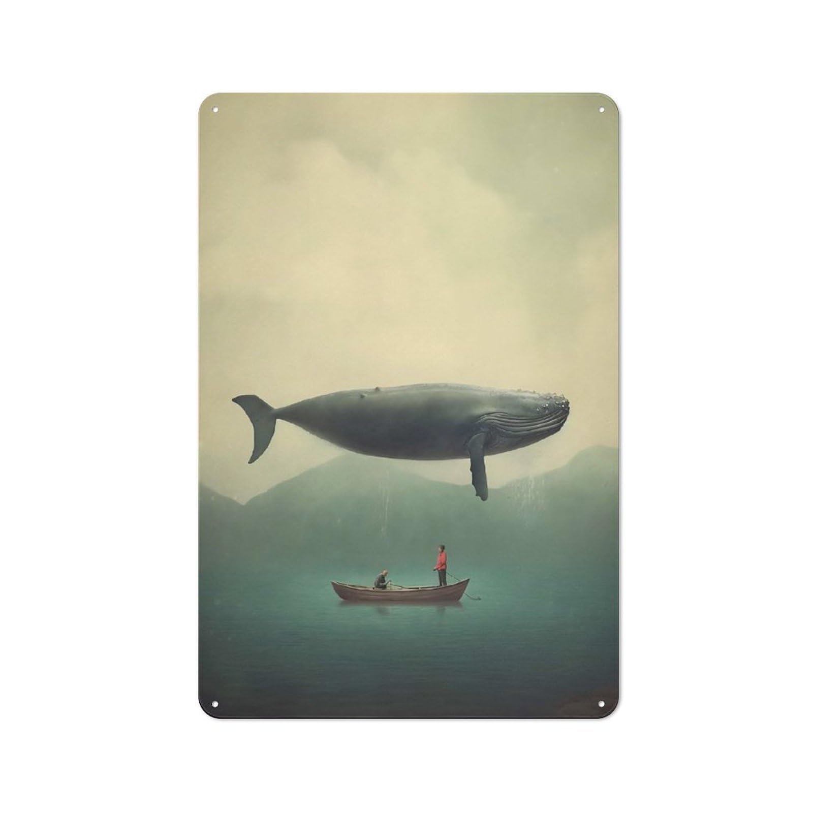 Metal Wall Sign 30x20cm Featuring Magical Sea for Garage Or Workshop, for Garage, Workshop And Man Cave Decoration