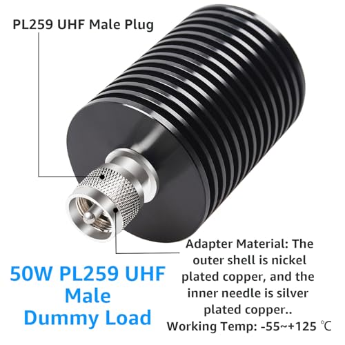 50W PL259 UHF Masculino Dummy Load DC-520MHz 50 Ohm miniatura 3