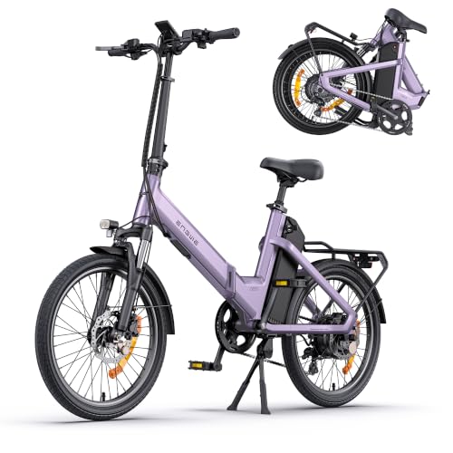ENGWE O20 Bicicleta Eléctrica Plegable | Compacta Bici Eléctrica | Motor de 250 W | Batería extraíble de 48 V y 15 Ah | Autonomía 80–140 km | Conectividad con App | Desplazamientos urbanos