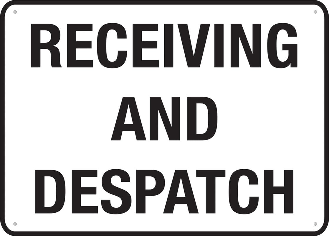 Receiving And Despatch Aluminum Metal Sign 12"x8" UV Ink Printed For Home/Business Use