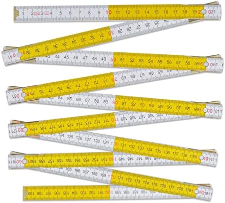 Gunpla Wooden Folding Ruler, 2m Length Double-Sided Carpenter Metric ...