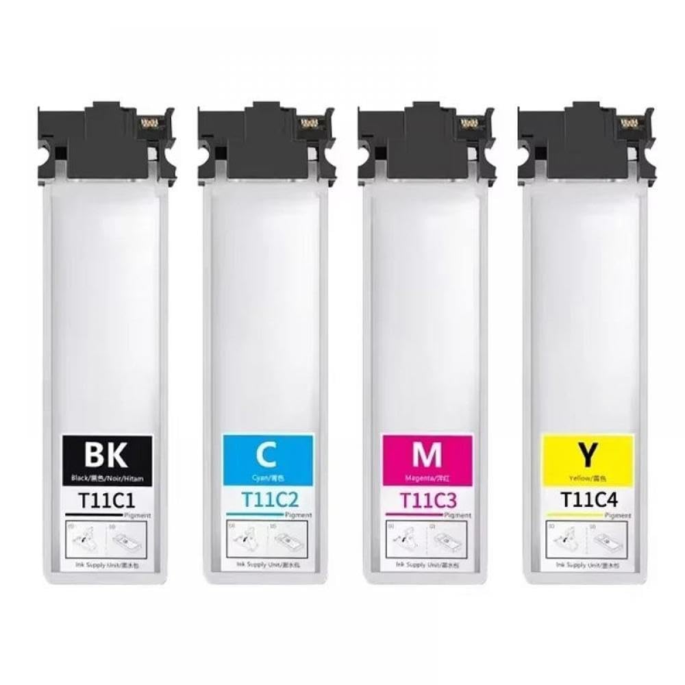 T11C1 T11C2 T11C3 T11C4 Cartuccia Compatibile per Epson Workforce Pro WF-C5890DWF WF-C5390D, Inchiostro Pigmento, 1 Set 4 Colori