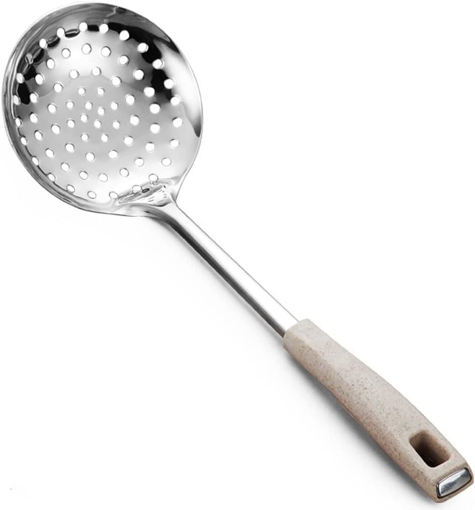 ENGENDER Strainer with Handle Cooking Skimmer Stainless Steel Strainer Screen Mesh Household Pasta Hot Pot Colander Kitchen Tool