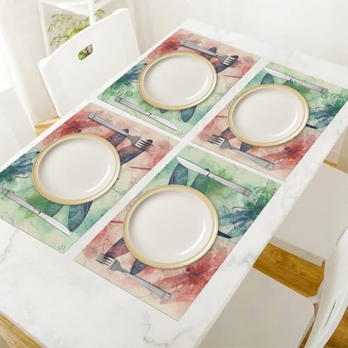 Sets de table lavables pour protéger la table des taches lot de 4 PVC