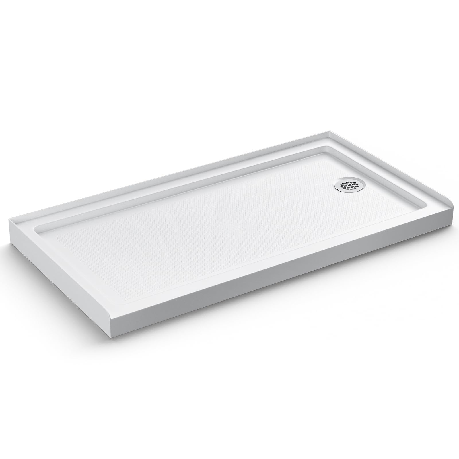 Shower Base 60"x 32", Right Drain, Slip Resistant Surface