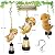 ZaaYee Solar Hanging Dog Statue, Outdoor Resin Golden Retriever Dog Figurine with LED Lights, Puppy Animal Ornament for Garden, Fence, Porch, Patio, Yard Decor, Dusk to Dawn Auto On/Off