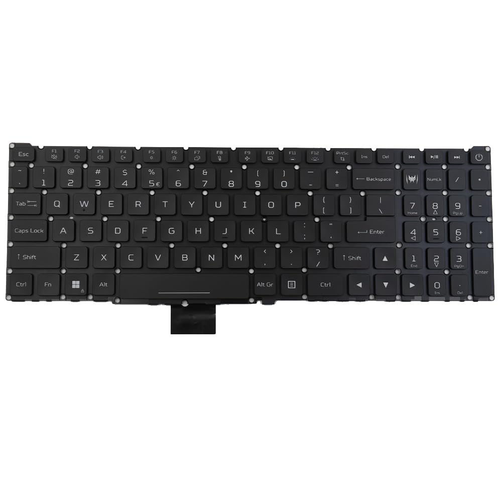 KGIGIBE Replacement Backlit Keyboard for Acer Predator Helios 16 PH16-71 Gaming N23Q1 Laptop US Black with Per-Key RGB Backlit