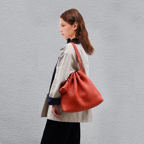 Bolso tejido JINMANXUE para mujer, hobo playero ligero miniatura 2