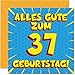 Produktbild Stuff4 37. Geburtstagskarte für Männer Frauen Ihn Sie - Comic Buch - Siebenunddreißigster 37 Alles Gute Zum Karte Geburtstag, 145mm Scherzen Glückwunschkarten