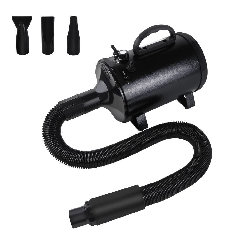 3.8HP/2800W Multi-Functional Dryer Powerful, Portable Bike Dryer Motorbike Dryer Blower, Stepless Speed Dog Cat Pet Grooming Hair Dryer Dog Blaster Dryer