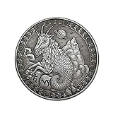 PRETYZOOM Sternbild Münze Steinbock Münze Geschenk Vintage-Stil Horoskop Münze Geburtstag Zeichen Glück Andenken Münze Stereoskopische Metallmünze Handwerk (Steinbock)